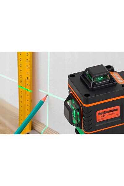 Heckermann Nivelă laser cu laser în cruce 4D 360, 2 baterii, 16 linii, riglă,...