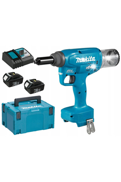 Makita DRV250RFJ Mașină de nituit cu acumulator 18V LXT + Valiză MACPAC