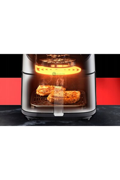 ELECTO Friteuză cu aer cald fără ulei, FRYTOWNICA, mare, 8L, 1800W, vas mare XL