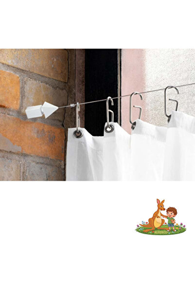 KLEIDECO curtain cable system, LONDON, 500cm, White