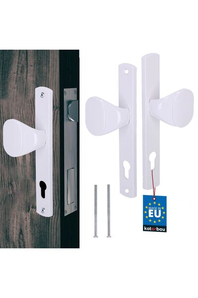 KOTARBAU Mâner pentru poartă, placă lungă, din aluminiu, alb, 90 MM