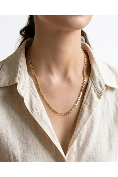 İris Jewelrys Çelik Hiera Gold Kolye