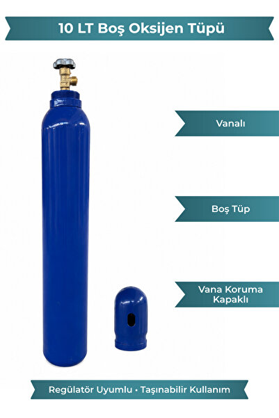 Bursan 10 Litre Vanalı Boş Oksijen