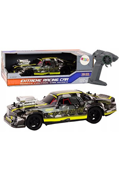 LeanToys Mașină RC telecomandată 1:16 - Roți de cauciuc, Drift, Negru