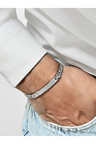 FERRO Silver Steel Men's Bracelet Frj10209-A 2 Year Warranty Gift Boxed