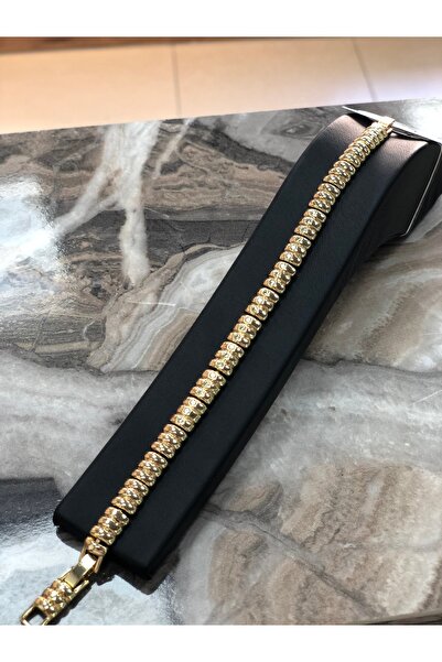 VLDORO D'Oro Xuping Steel Curved Cube Block Point Stone Women's Bracelet