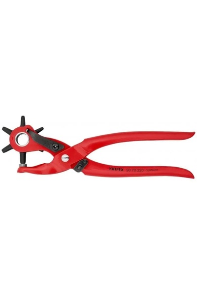 Knipex Clește rotativ pentru găuri, curele de piele 90 70 220