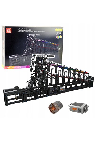 LeanToys Set de construcție Pista pentru bile cu motor electric 2520 el.