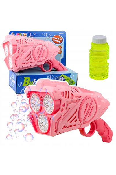 LeanToys Pistol cu bule de săpun roz cu lumini