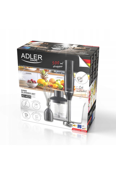 adler Blender manual multifuncțional, lame din oțel, tel, tocător