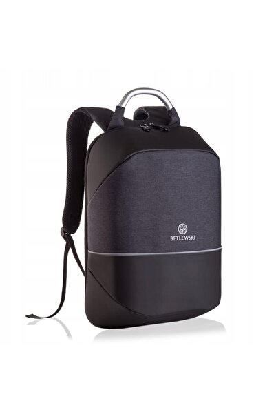 Betlewski Rucsac bărbătesc pentru laptop, de urgență, RFID, încărcare USB, sm...