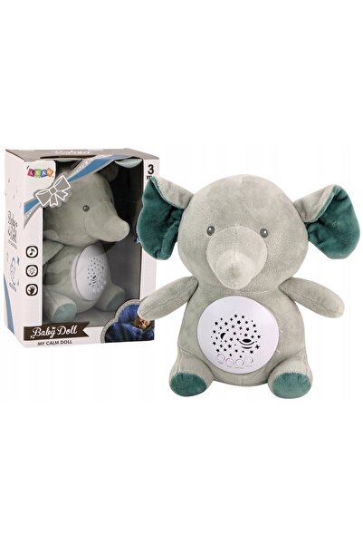 LeanToys Ursuleț Elefant Melodii de Somn Lumini Proiector de Stele Gri