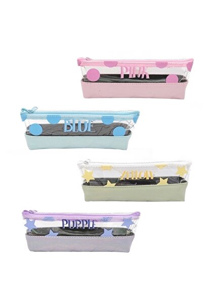 S COOL Penar borseta transparenta, Colors, diverse culori, S-Cool
