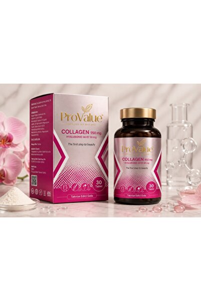 Collagen 960 mg + Hyaluronic Acid 50 mg Takviye Edici Gıda 30 Tablet