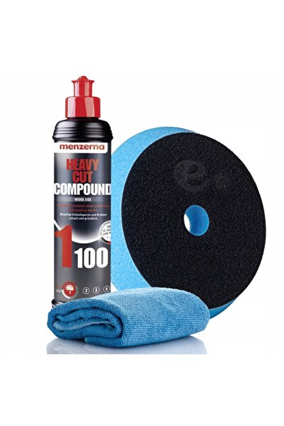 Menzerna Pastă de lustruit HCC 1100 250ml + Pad de lustruit 140mm Dur + Fibră