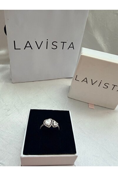 Lavista Silver Double Heart Gümüş Yüzük