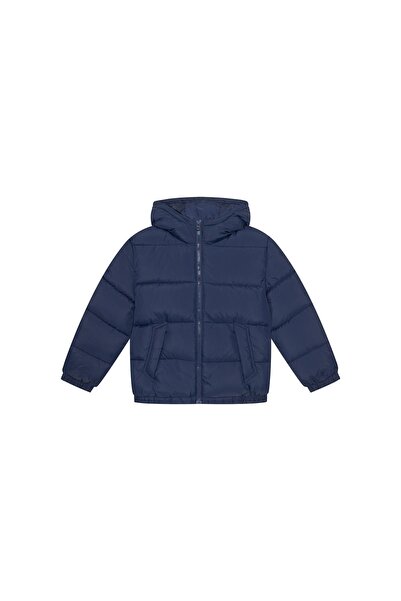 United Colors of Benetton Geacă de iarnă pentru băieți 2WU0CN06N Bleumarin