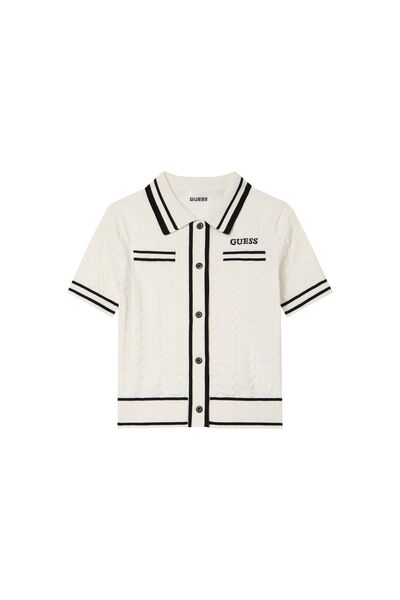 Guess Pulover de fată J6RR16Z4652 Alb