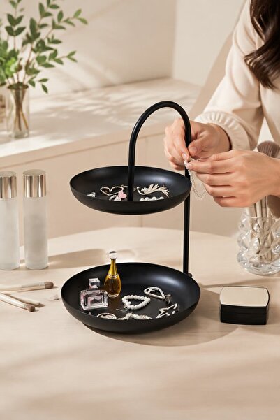 Generic 1pc Iron 2 Tier Serving Tray Fruit Cake Stand Party Table Waterproof ...