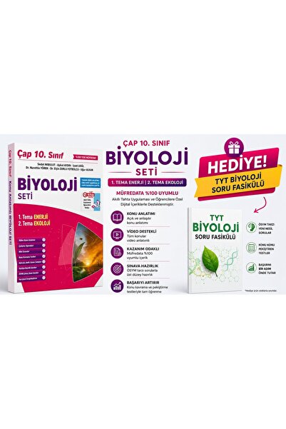 Çap Yayınları 2026-27 10.SINIF BİYOLOJİ SETİ-TYT BİYOLOJİ SORU FASİKÜLÜ HEDİY...