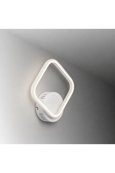 TT AYDINLATMA Tt405-1-By (with White Light Led) Matte White Single Square Led Sconce