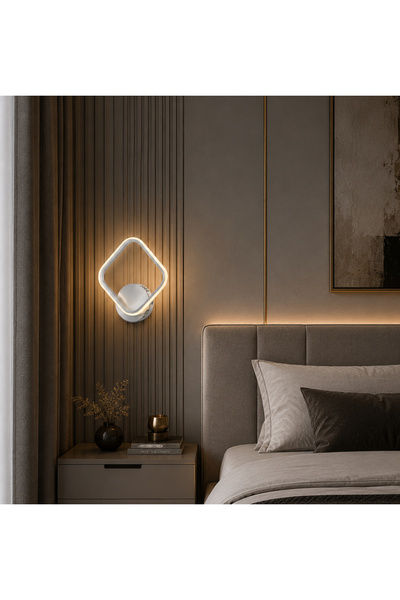 TT AYDINLATMA TT405-1-KR (مع مصابيح LED للإضاءة النهارية) شمعدان LED مربع الش...