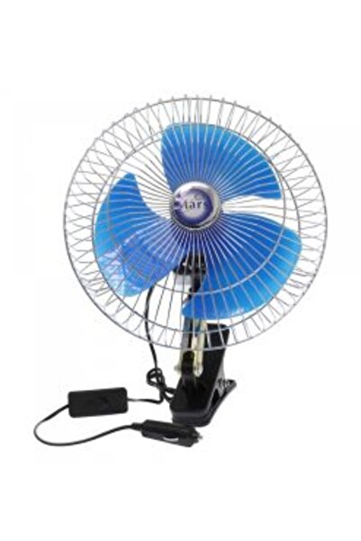 OEM Ανεμιστήρας αυτοκινήτου για αναπτήρα 12V 25εκ. με κλιπ μπλε