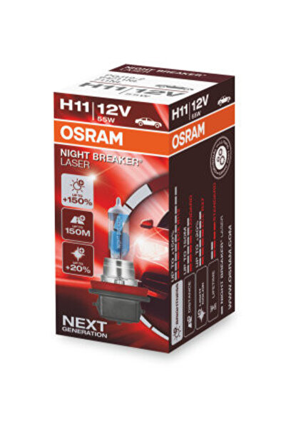 Osram Bec Night Breaker Laser Ново поколение H11 12V 55W PGJ19-2