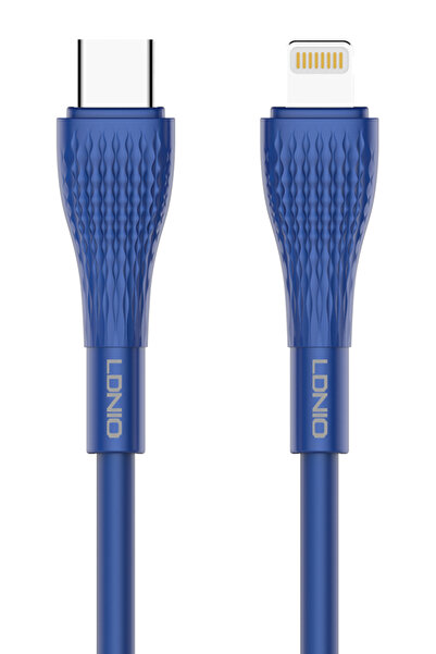 LDNIO Καλώδιο Lightning σε USB-C LC672I, 30W PD, 2μ, μπλε