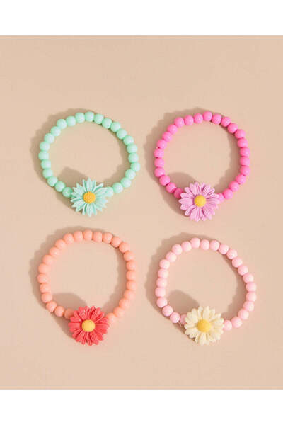 REDTAG Girls Assorted Embellished Bracelet Set (Pack Of 4)