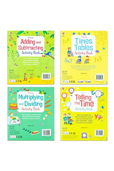 Usborne Set de activități de matematică, colecție de 4 cărți