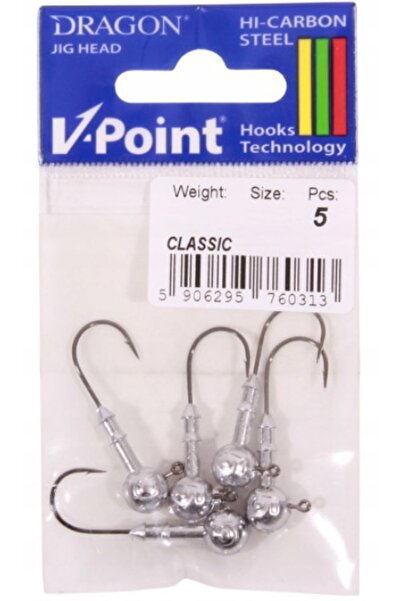 NO BRAND Jighead DRAGON V-Point Classic PDF-924-250-020 25g (5 buc.)
