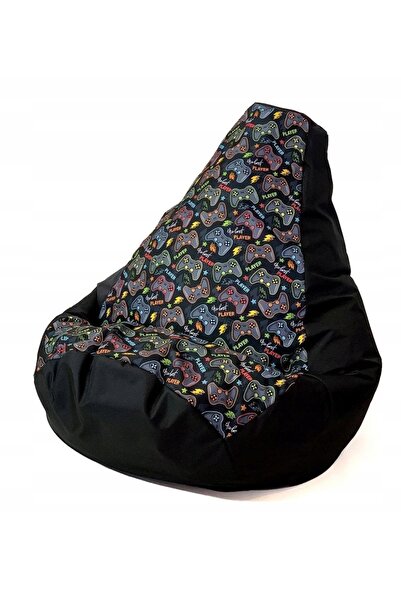 NO BRAND Pufa worek GO GIFT Grusza Druk Pad Player Multicolor XL 130 x 90 cm