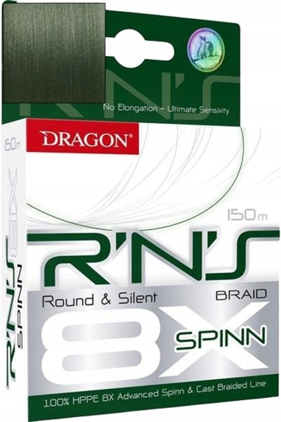 Dragon Plecionka R N S 8X Spinn 0.20 mm / 150 m Verde