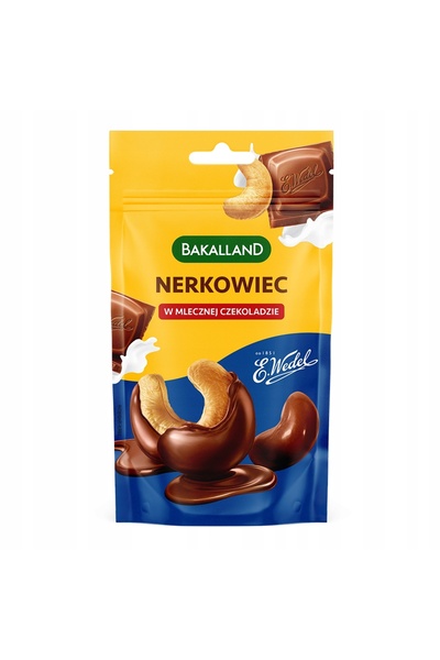 NO BRAND Nuci de nerkovca în ciocolată cu lapte BAKALLAND (75 g)