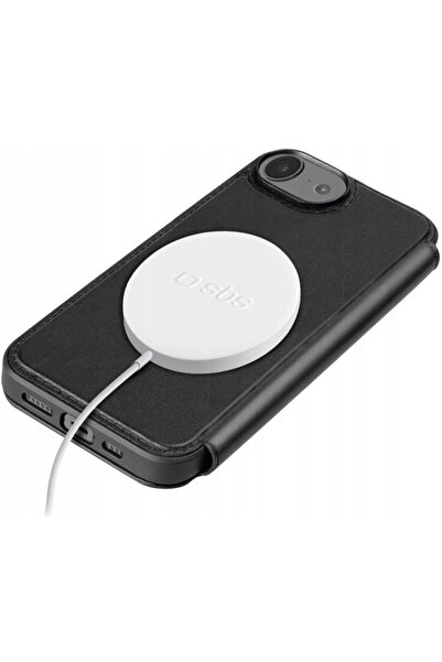 SBS Husă portofel MagSafe pentru Apple iPhone 16e Negru