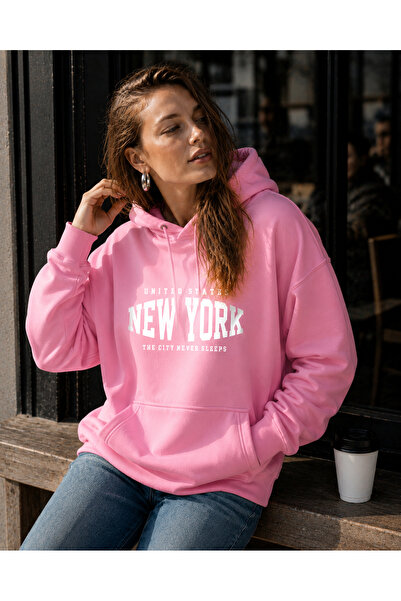 FAVORİST New York the City Never Sleeps (Hooded 3 Thread Sweatshirt) Unisex