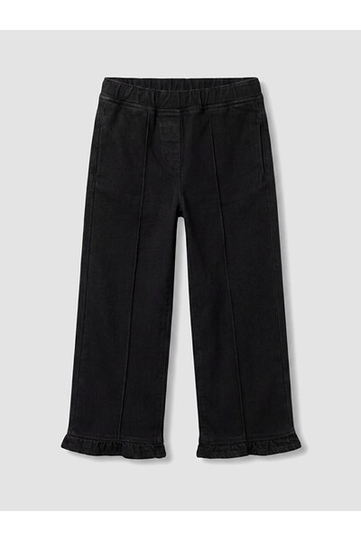 LC Waikiki Lcw Baby Black Wideleg Girls' Jean Pants