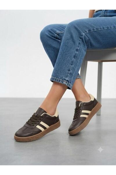 Lütfi Women's Brown Sneaker Daily Orthopedic Sole Walking Sports Shoes