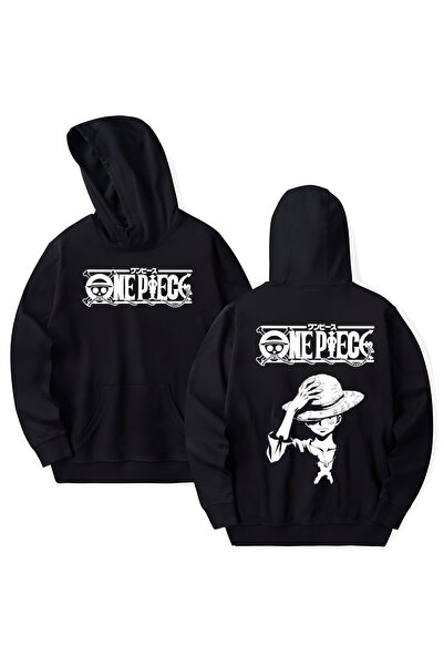 STİL-X One Piece Printed Cotton Long Sleeve 3 Thread Hooded Sweatshirt