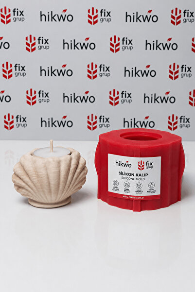 Hikwo Deniz Kabuğu Tealight Mumluk Silikon Kalıp - Taş Tozu Kalıbı T75332
