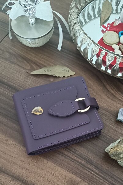 HÖGE Kadın Bolluk Bereket Cüzdanı Seti + Doğal Sitrin Taşı + Bereket Duası + ...