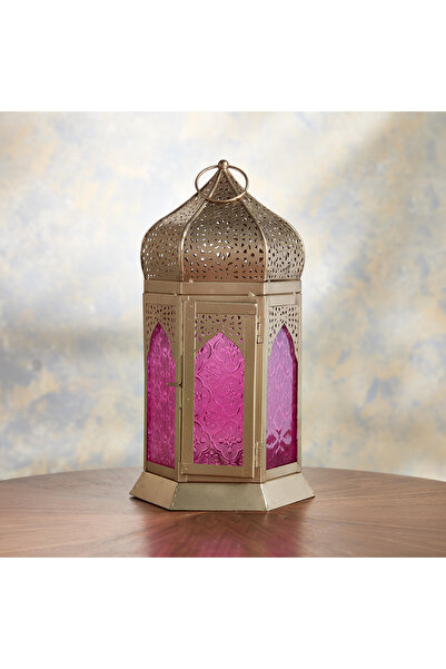 Generic Omar Dome Metal and Glass Lantern - 34 cm