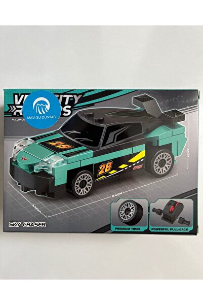 mavi su dünyası Car Lego 60 Pieces Colorful with Light Green and Black
