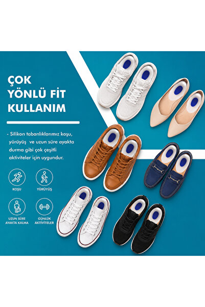 OKAVANGO Ayakkabı Tabanlığı jel Silikon Tabanlık Tam Ortopedik Anatomik Silikon Ayakkabı Tabanlığı Topuk Dikeni Tabanlık