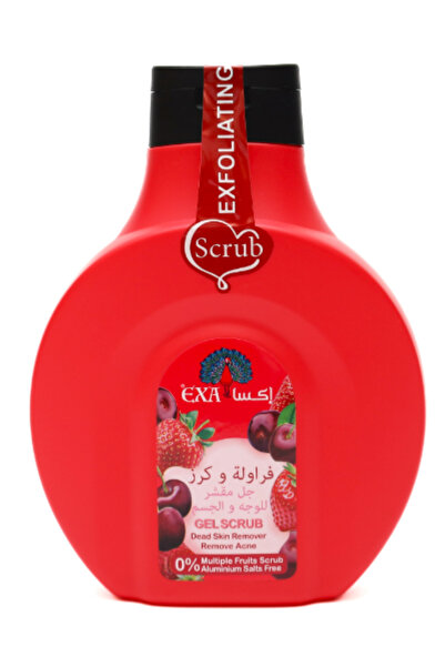 EXA Exa Gel Exfoliant for Face and Body with Strawberry and Cherry - Multi-Fr...