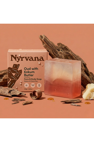 Nyrvana Oud & Kokum Butter Soap Bar – Luxurious Moisturizing Bathing Bar for ...