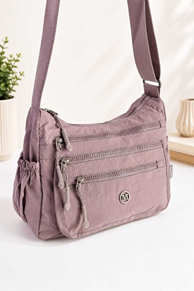 Vona Bags Crinkle Fabric Cross Shoulder Bag M15