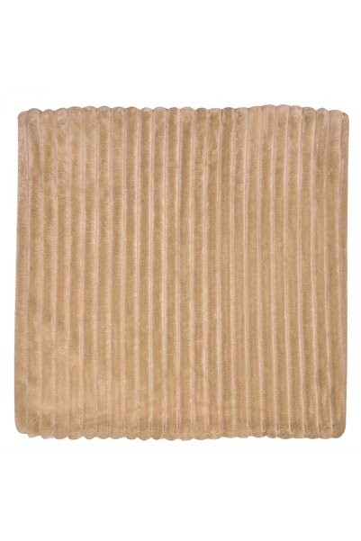 OEM Față de pernă decorativă din flanel maro 45x45 cm cu fermoar