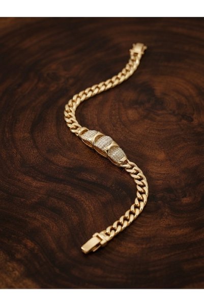 XUPING JEWELRY Xuping Gold Plated Stone Gourmet Chain Bracelet